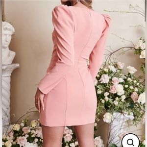 🆕 Lavish Alice Puff Sleeve Blazer Mini Dress in Coral Size 6